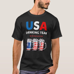 Camiseta Equipo De Bebida De Estados Unidos Gracioso Beer L