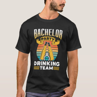 Camiseta Equipo de bebida de la fiesta de soltero Novio Nov
