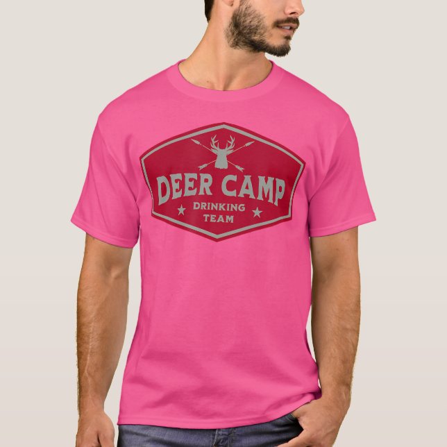Camiseta Equipo de Bebida del Campamento de Deer - Caza div (Anverso)
