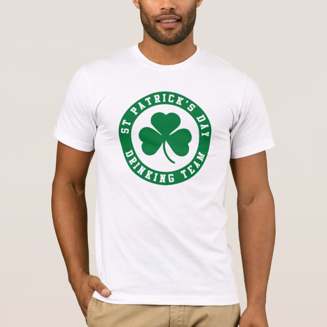 Camiseta Equipo de Bebida del Día de San Patricio (Anverso)