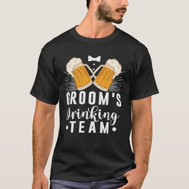 Camiseta Equipo de Bebida del Novio Fiesta de Despedida de  (Anverso)