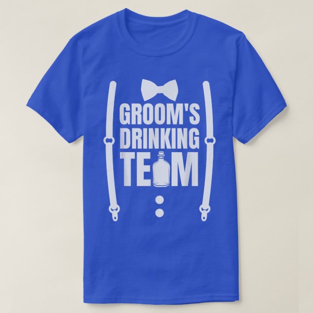 Camiseta Equipo de bebida del novio Fiesta de soltero Squad (Diseño del anverso)