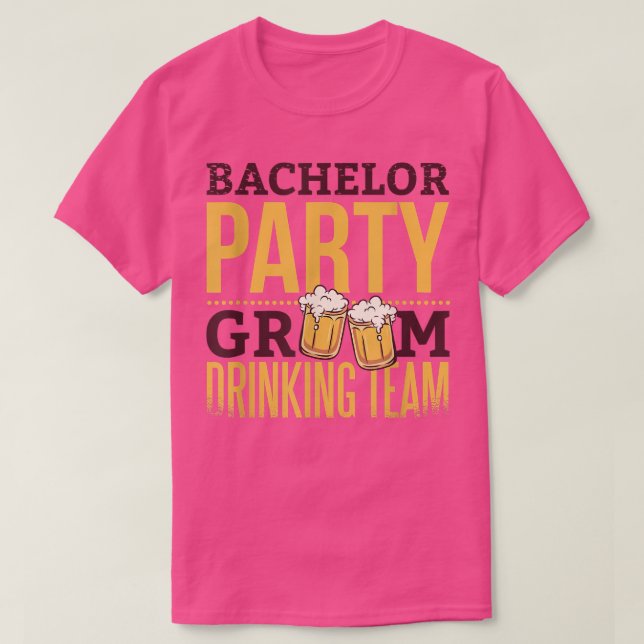 Camiseta Equipo de bebida del novio para despedida de solte (Diseño del anverso)