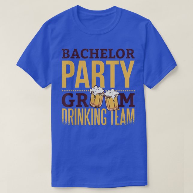 Camiseta Equipo de bebida del novio para fiesta de soltero  (Diseño del anverso)