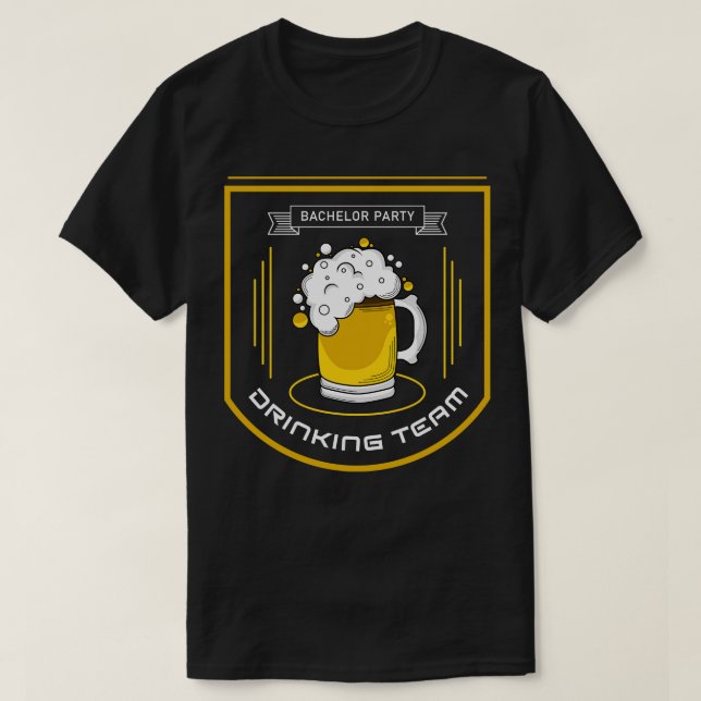 Camiseta Equipo de bebida para despedida de soltero (Diseño del anverso)