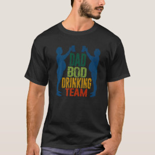 Camiseta Equipo de Bebida Retro Papá Cuerpo, Papá Divertido