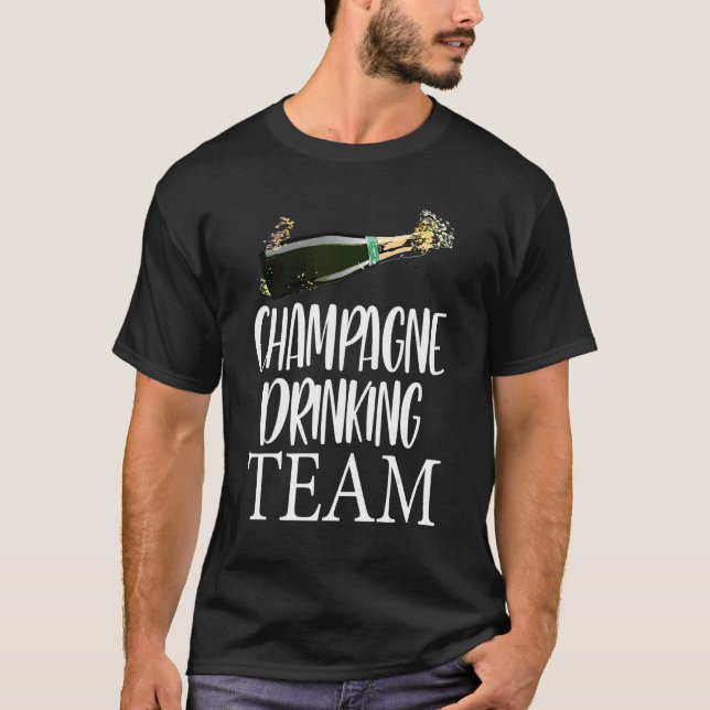 Camiseta Equipo De Bebidas De Champagne T Mujeres De Fiesta (Anverso)