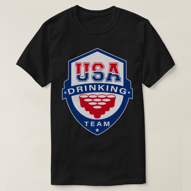 Camiseta Equipo de bebidas de Estados Unidos 4 de julio Div (Diseño del anverso)