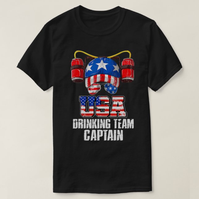 Camiseta Equipo de bebidas de Estados Unidos Fiesta de cerv (Diseño del anverso)