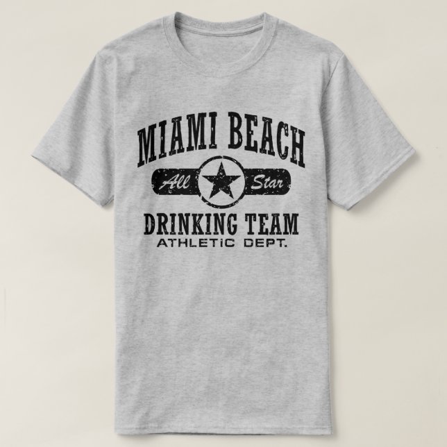 Camiseta Equipo de bebidas de Miami Beach (Diseño del anverso)