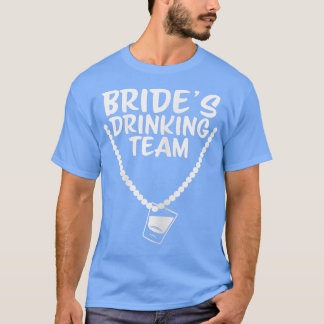 Camiseta Equipo de bebidas de mujer novia recibe vidrio cal
