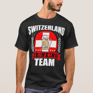 Camiseta Equipo de bebidas de Suiza divertida cerveza de ba