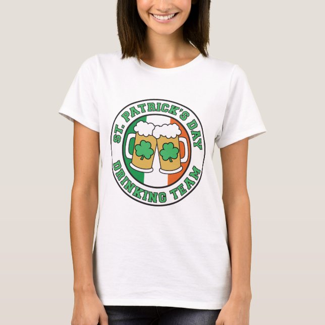 Camiseta Equipo de bebidas del Día de San Patricio (Anverso)