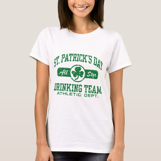 Camiseta Equipo de bebidas del Día de San Patricio (Anverso)
