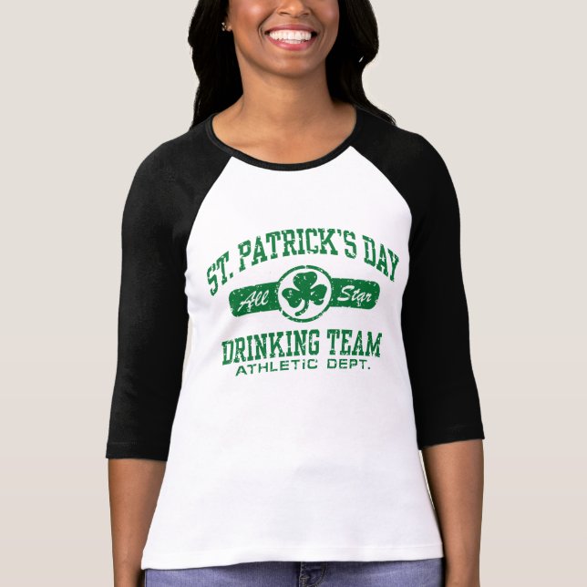 Camiseta Equipo de bebidas del Día de San Patricio (Anverso)