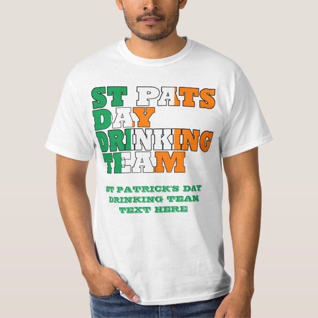 Camiseta Equipo de Bebidas del Día de St Pats (Anverso)