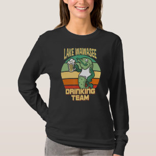 Camiseta Equipo De Bebidas Del Lago Wawasee Funny Fish Beer