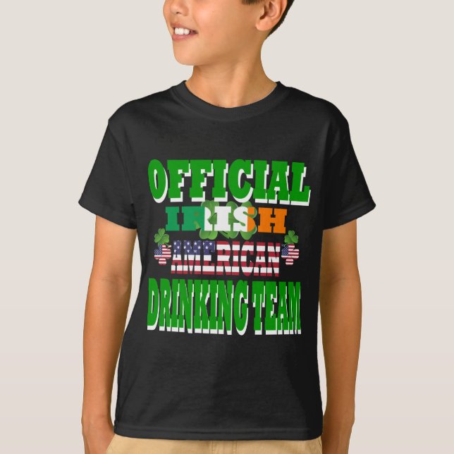 Camiseta Equipo de bebidas irlandés-americano (Anverso)
