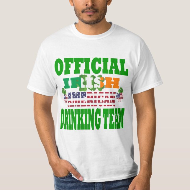 Camiseta Equipo de bebidas irlandés-americano (Anverso)