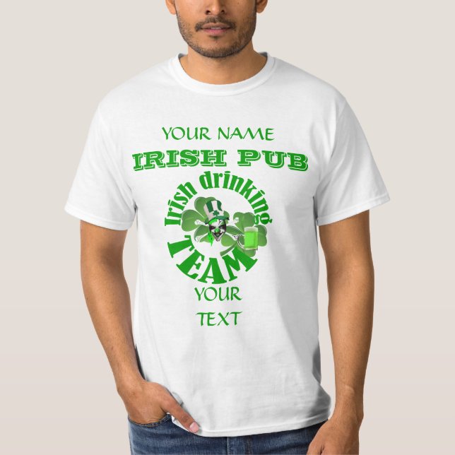 Camiseta Equipo de bebidas irlandés St Patrick's (Anverso)