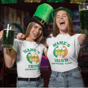 Camiseta Equipo de bebidas irlandesas personalizado 3 Mujer