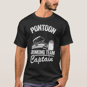 Camiseta Equipo de bebidas Pontoon Capitán Cerveza de barco
