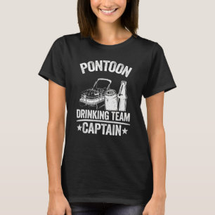 Camiseta Equipo de bebidas Pontoon Capitán Cerveza de barco