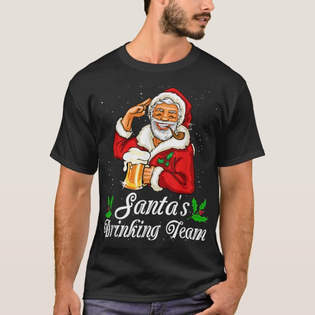 Camiseta Equipo de bebidas Santa Beer Beer Beer Beer Beer L (Anverso)