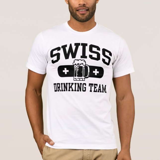 Camiseta Equipo de bebidas suizo (Anverso)