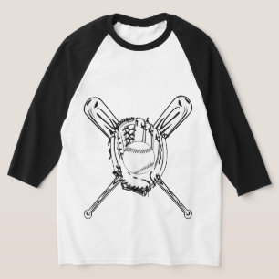 Camiseta Equipo de béisbol Bats Guante de pelota