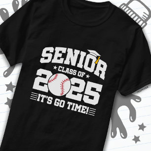 Camiseta Equipo de béisbol Clase 2025 Graduación Senior 202