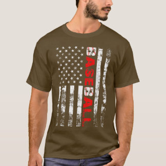 Camiseta Equipo de Béisbol de Bandera Americana 282