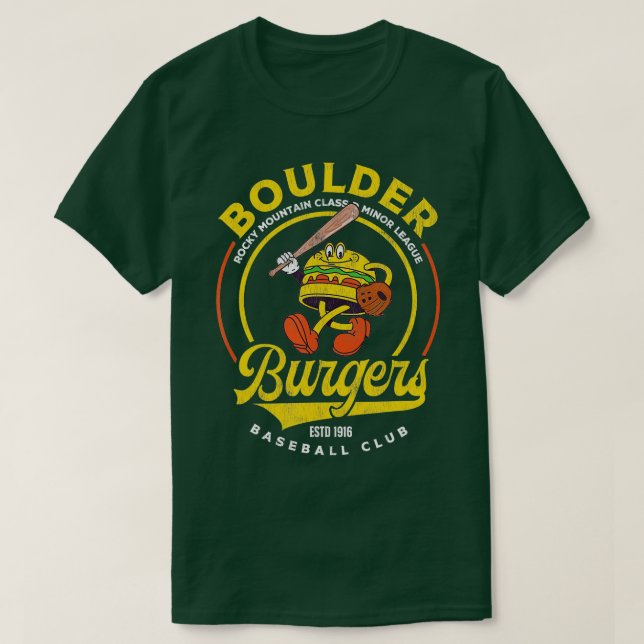 Camiseta Equipo de béisbol de la Liga Retro Menor de Boulde (Diseño del anverso)