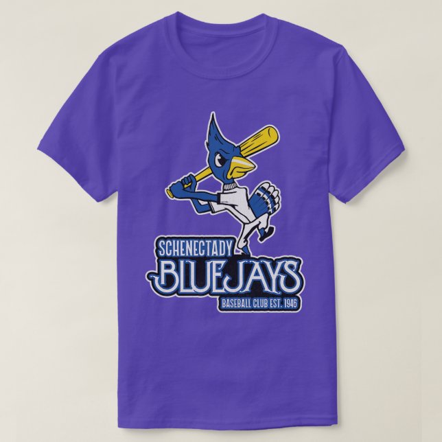 Camiseta Equipo de béisbol Derogado de Schenectady Bluejays (Diseño del anverso)