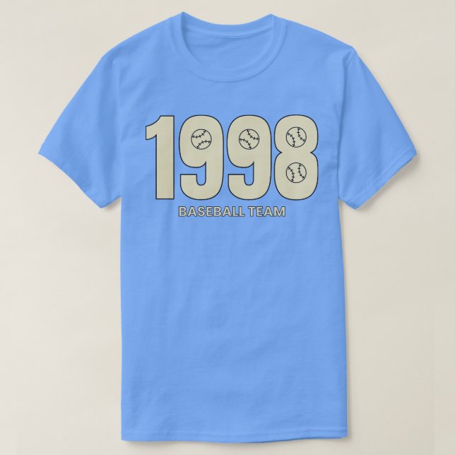 Camiseta equipo de béisbol est 1998 TShirt (Diseño del anverso)