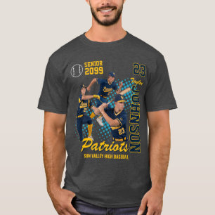 Camiseta Equipo de Béisbol Foto Personalizada Noche de Vete