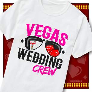 Camiseta Equipo de Bodas de Las Vegas Gafas de sol Casino F