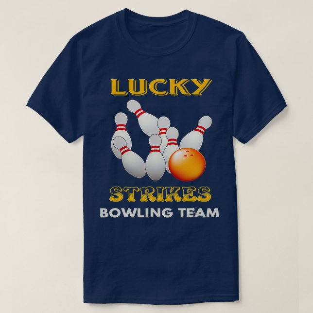 Camiseta Equipo de boliche de Lucky Strikes Retro Youth T (Diseño del anverso)