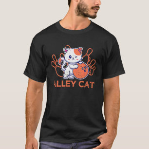 Camiseta Equipo de bolos Alley Cat Humor Gatos bolos Vintag