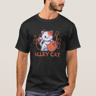 Camiseta Equipo de Bolos Alley Cat Humor Gatos Divertidos V
