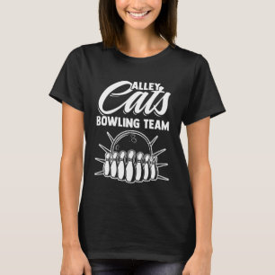 Camiseta Equipo de bolos Alley Cats Bowling Equipo Deporte 