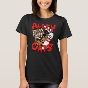 Camiseta Equipo de bolos Alley Cats Tigre arañando el pin t