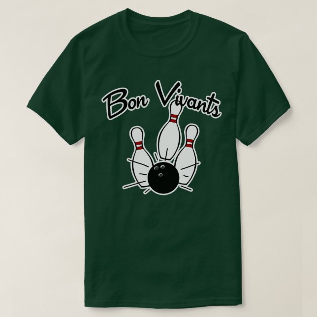 Camiseta Equipo de bolos Bon Vivants (Diseño del anverso)