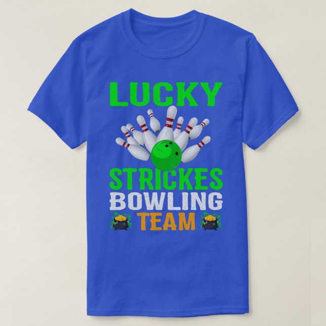 Camiseta Equipo de bolos de Lucky Strikes St Patricks T (Diseño del anverso)