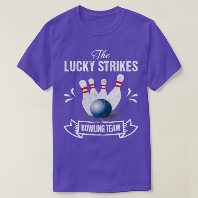 Camiseta Equipo de bolos de Lucky Strikes T (Diseño del anverso)