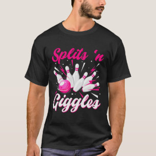 Camiseta Equipo de bolos Funny Splits n Giggles Bolera lind