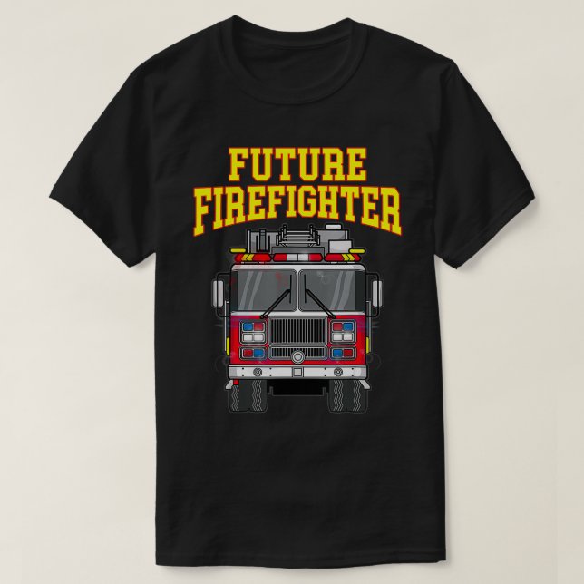Camiseta Equipo de bomberos de papá hijo (Diseño del anverso)