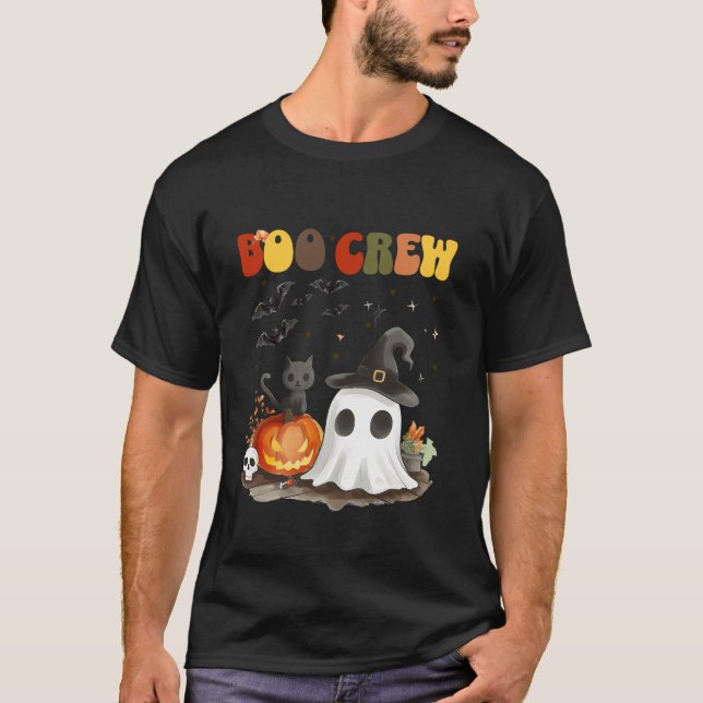 Camiseta Equipo de Boo Cute Fantasma Halloween Matando A Ni (Anverso)