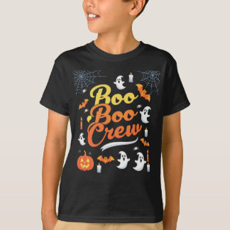 Camiseta Equipo de Boo Cute Trick o Trato Fantasma de Hallo