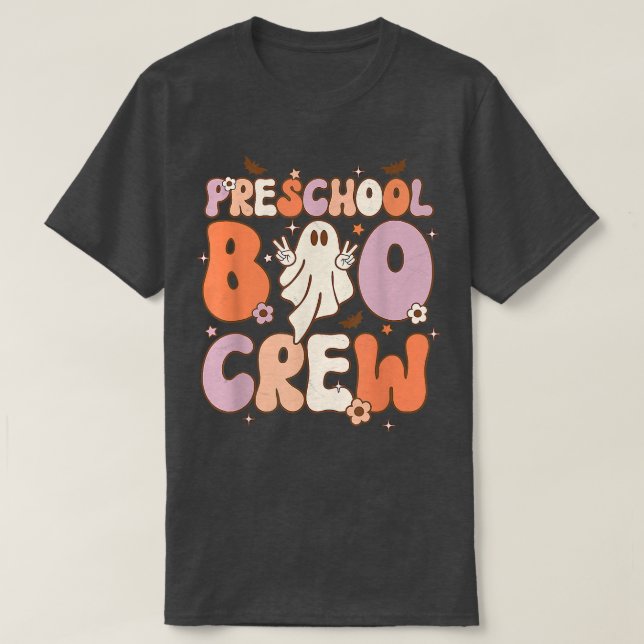 Camiseta Equipo de Boo de Preescolar, profesor de Halloween (Diseño del anverso)